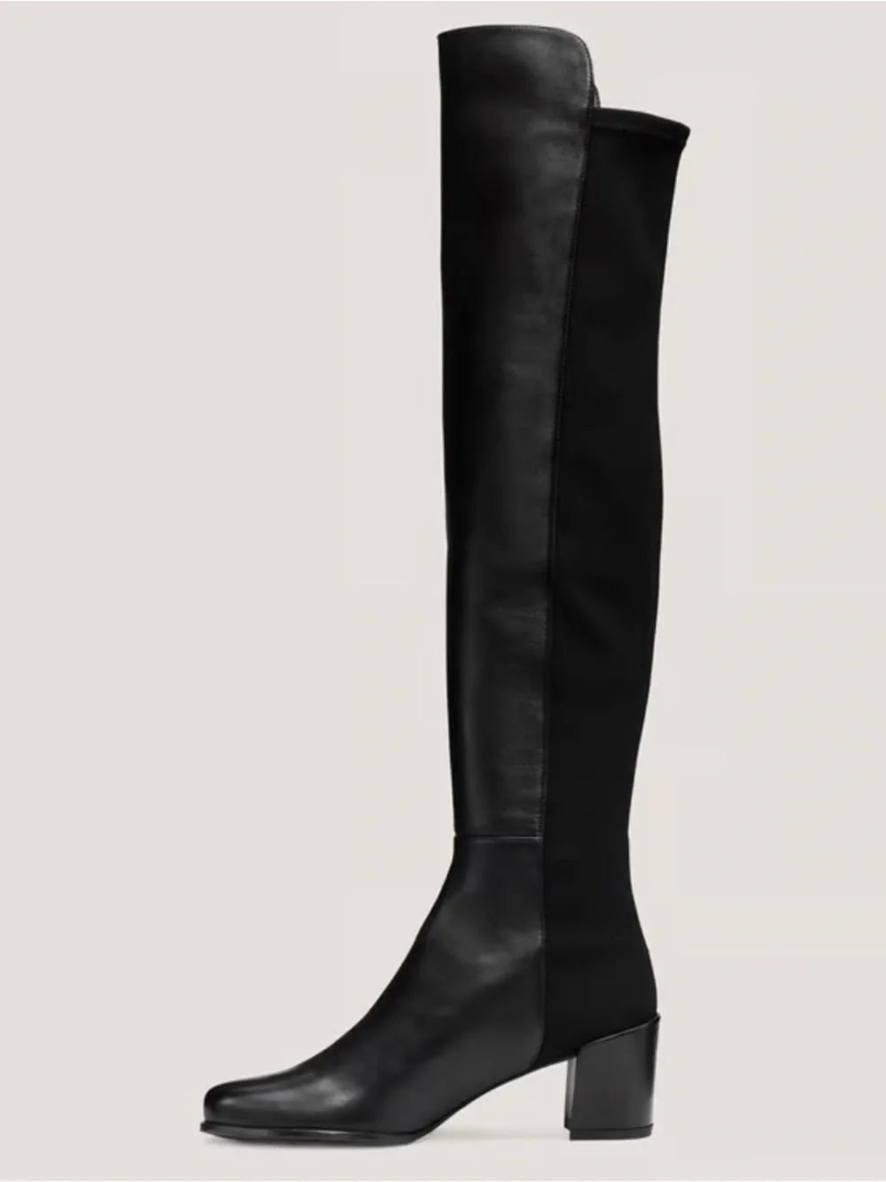 Stuart Weitzman City Block Over-the-Knee Boots - Black Leather